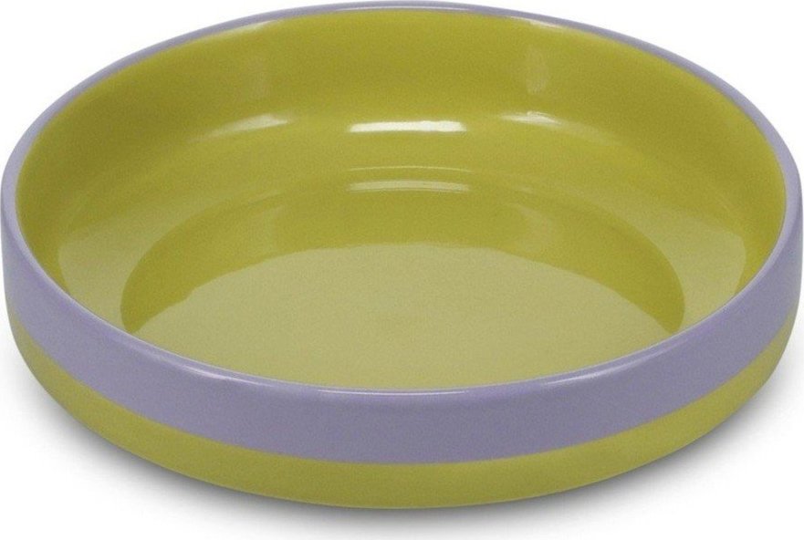 Zelený/fialový hluboký talíř z kameniny ø 21 cm Duo – ONA ONA