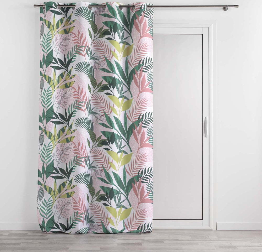 Zelený/růžový závěs 140x260 cm Assana – douceur d'intérieur Douceur d intérieur