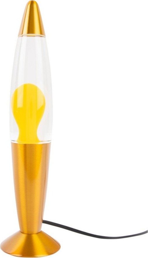 Žlutá skleněná lávová lampa (výška 35