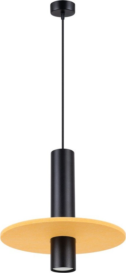 Žluté/béžové kovové závěsné svítidlo ø 30 cm Olisa – Sollux Sollux