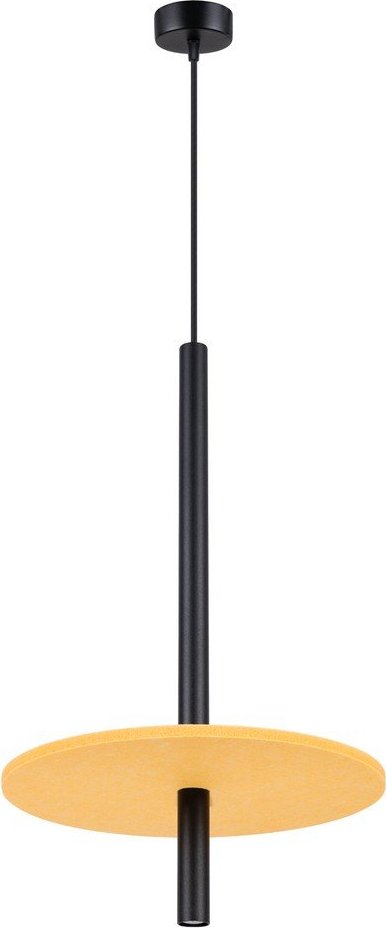 Žluté/béžové kovové závěsné svítidlo ø 30 cm Rilu – Sollux Sollux