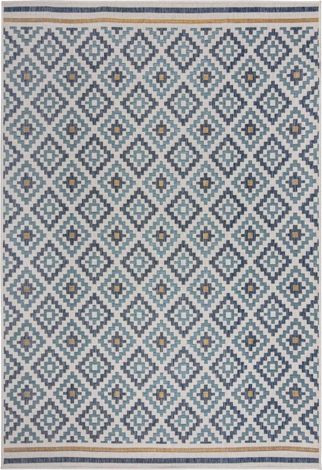 Žluto-modrý vnitřní a venkovní koberec 120x170 cm Zia Trellis – Flair Rugs Flair Rugs