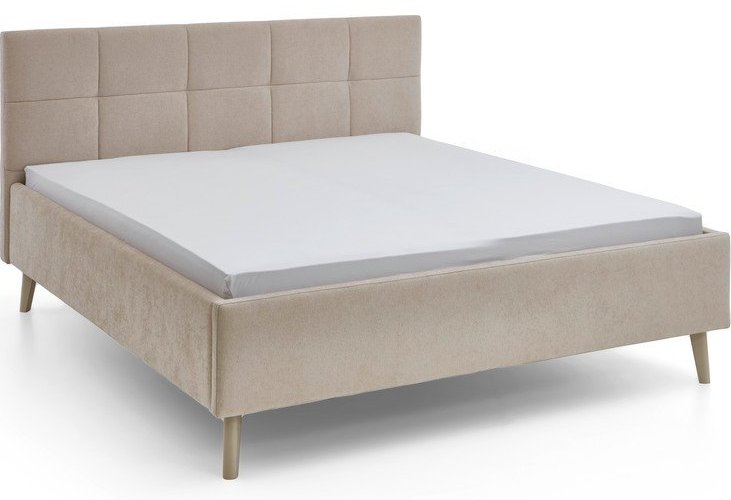 Béžová čalouněná dvoulůžková postel bez roštu 180x200 cm Nova – Meise Möbel Meise Möbel