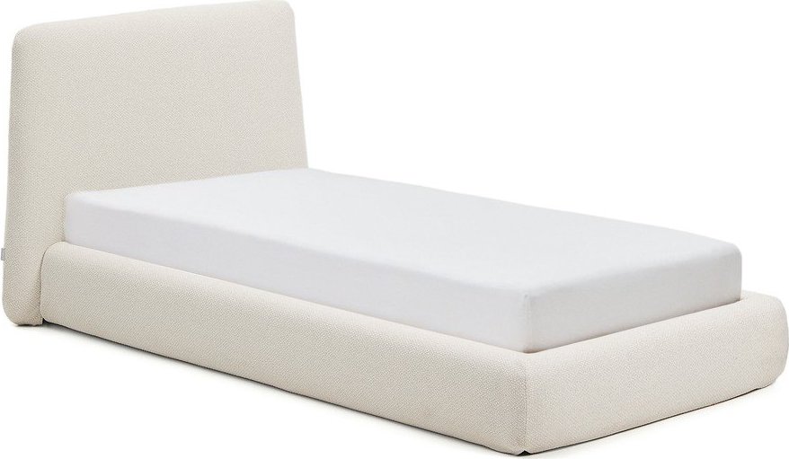 Béžová čalouněná jednolůžková postel bez roštu 90x200 cm Martina – Kave Home Kave Home