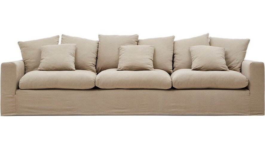 Béžová lněná pohovka 340 cm Nora – Kave Home Kave Home