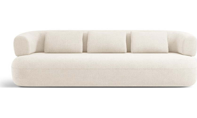 Béžová pohovka z textilie bouclé 226 cm Jenny – Micadoni Home Micadoni