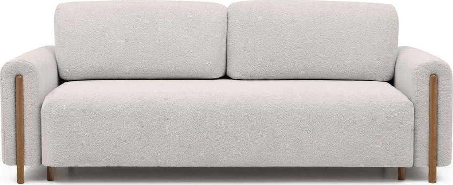 Béžová rozkládací/s úložným prostorem pohovka z textilie bouclé 244 cm Arcadova - II. jakost – ELTAP ELTAP