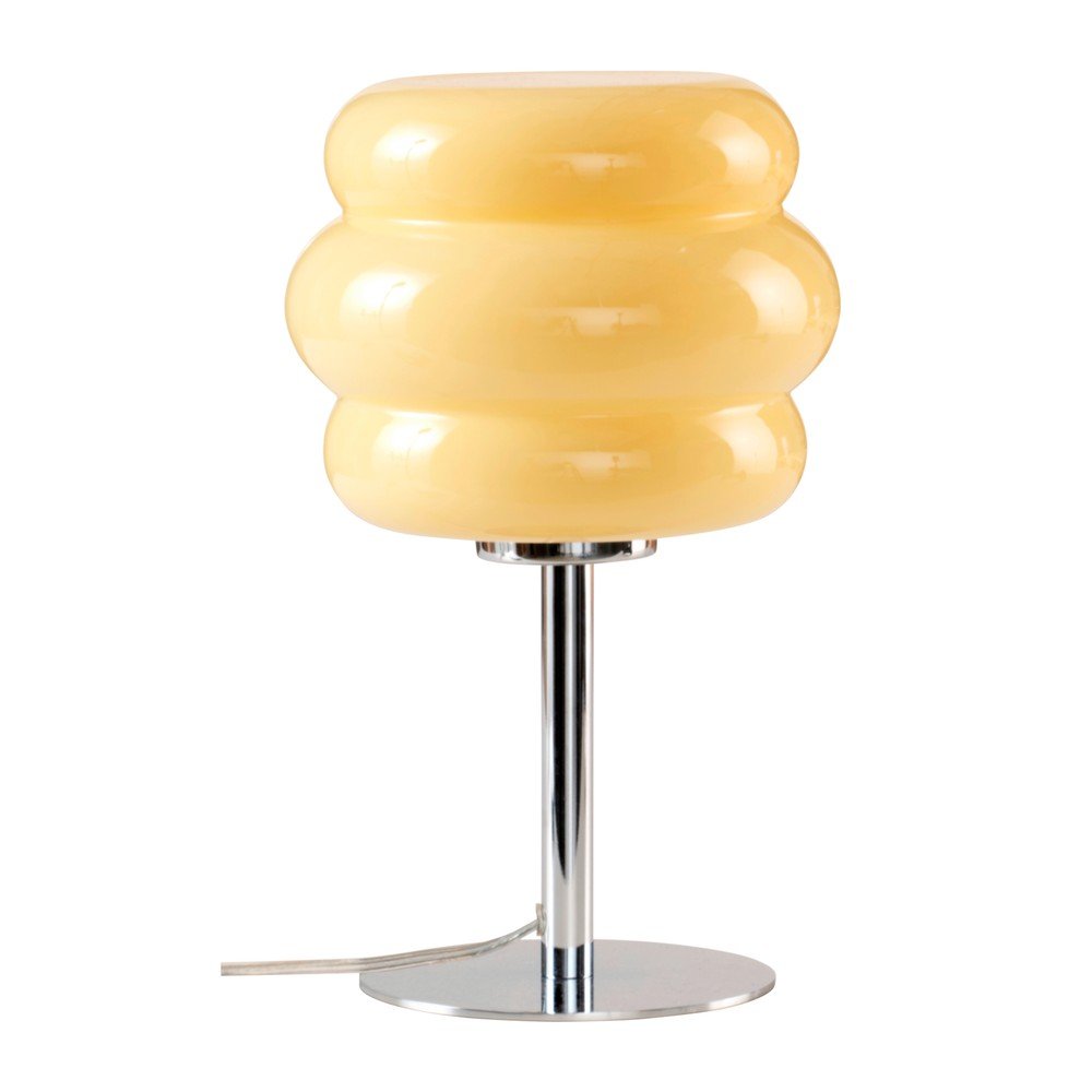 Béžová/v leskle stříbrné barvě stolní lampa z opálového skla (výška 32 cm) Hubba – Jotex Jotex