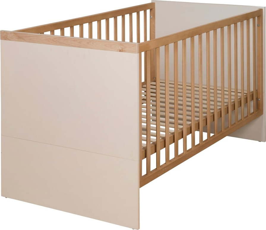 Béžová/v přírodní barvě postýlka s nastavitelnou výškou 70x140 cm Jil – Roba Roba