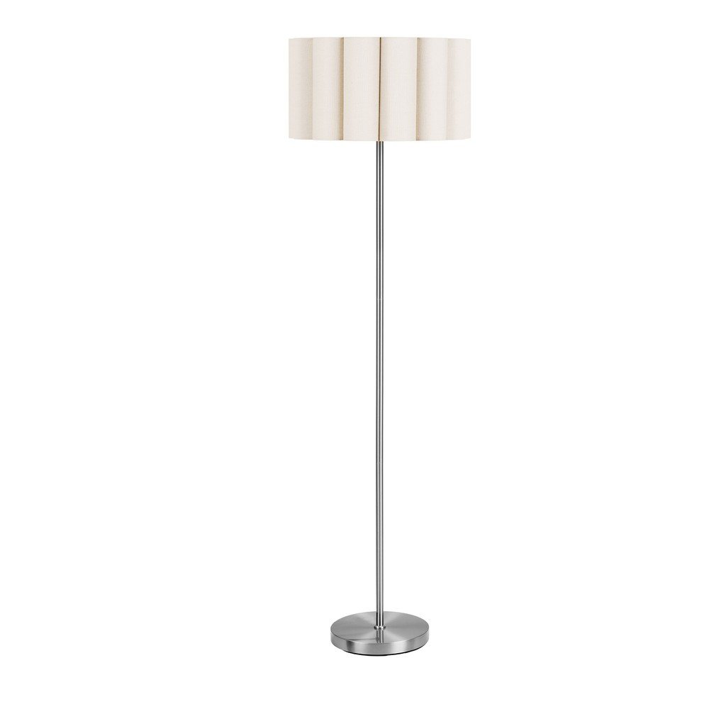Béžová/ve stříbrné barvě lněná stojací lampa (výška 150 cm) Wattom – House Nordic House Nordic