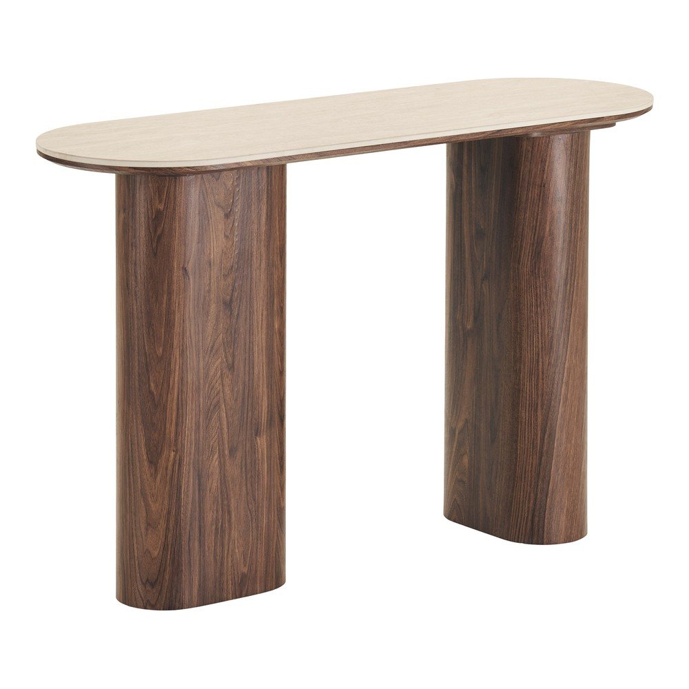 Béžový/tmavě hnědý konzolový stolek s keramickou deskou 40x120 cm Delphi – House Nordic House Nordic