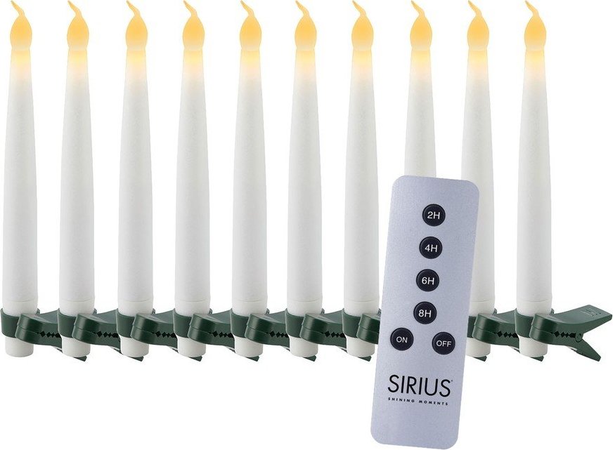 Bílá vánoční světelná dekorace 10 ks ø 2 cm Carolin – Sirius Sirius