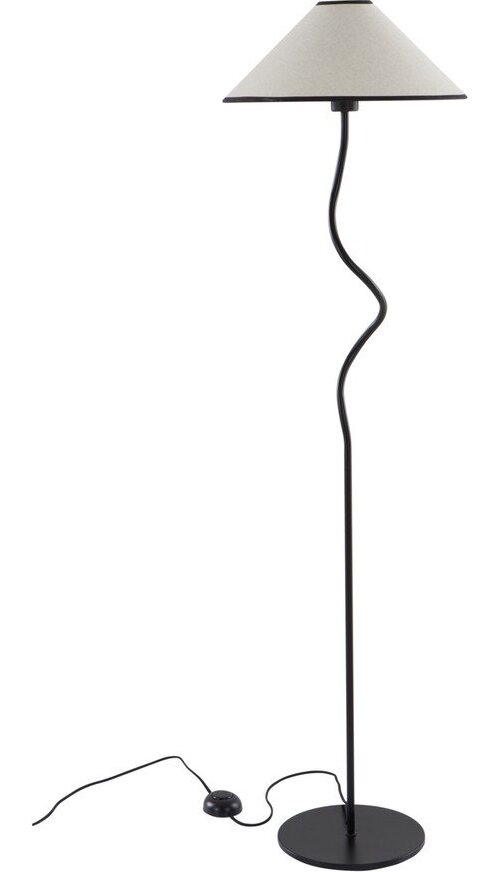 Bílá/černá látková stmívatelná stojací lampa (výška 148 cm) Juliet – Jotex Jotex