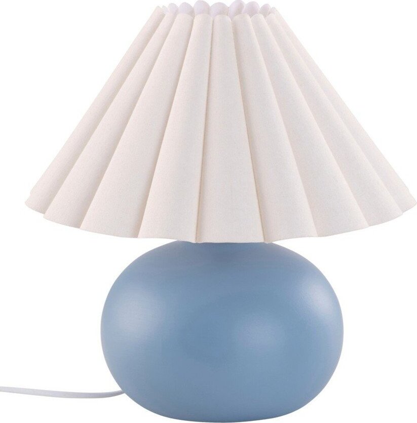 Bílá/modrá keramická stolní lampa (výška 34 cm) Crasso – Jotex Jotex