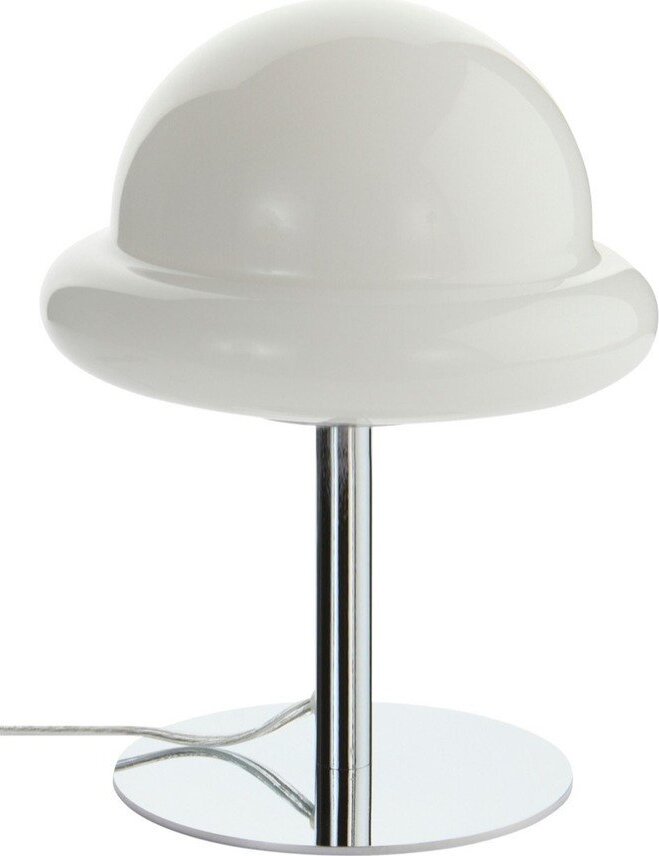 Bílá/v leskle stříbrné barvě stolní lampa z opálového skla (výška 26 cm) Bubba – Jotex Jotex