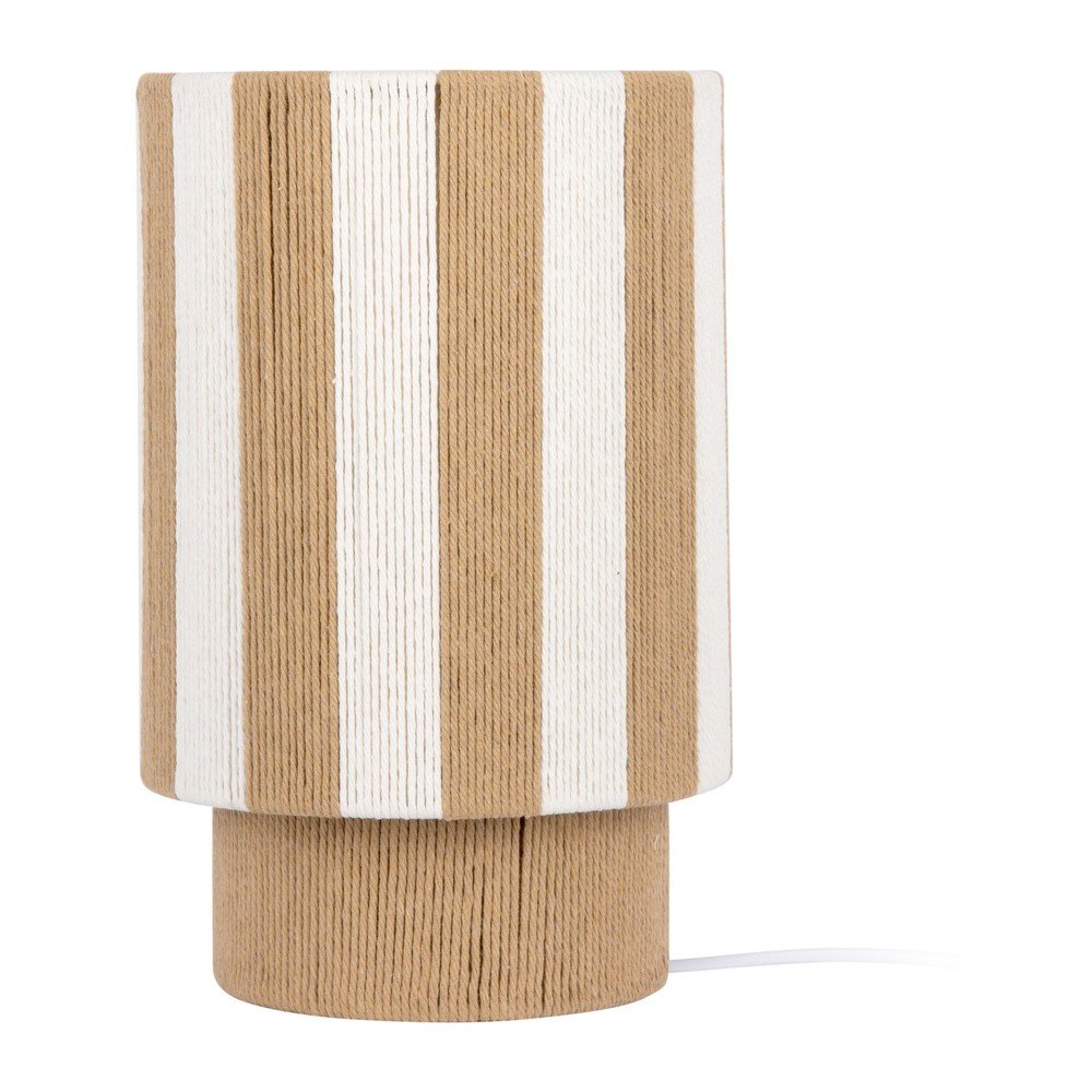 Bílá/v přírodní barvě provazová stolní lampa (výška 35 cm) Vienna Stripes – Leitmotiv Leitmotiv