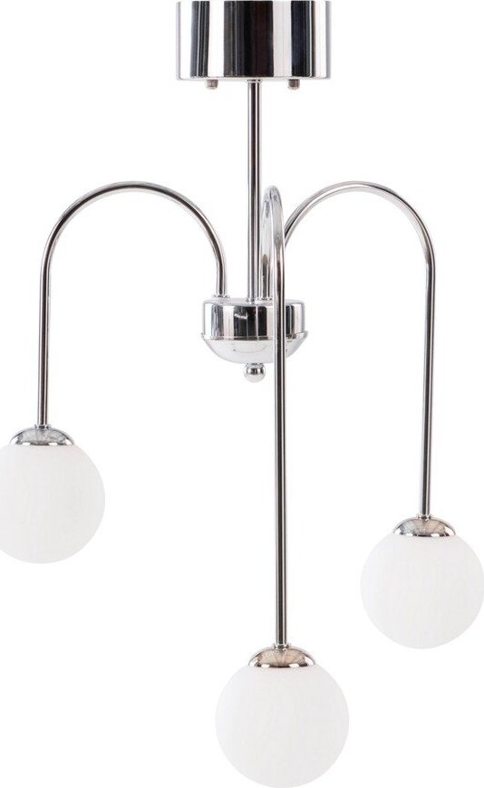 Bílé/v leskle stříbrné barvě stmívatelné stropní svítidlo z opálového skla ø 42 cm Marne – Jotex Jotex