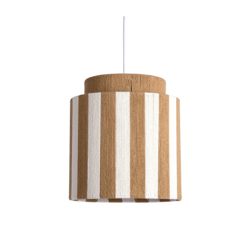 Bílé/v přírodní barvě provazové závěsné svítidlo ø 30 cm Vienna Stripes – Leitmotiv Leitmotiv