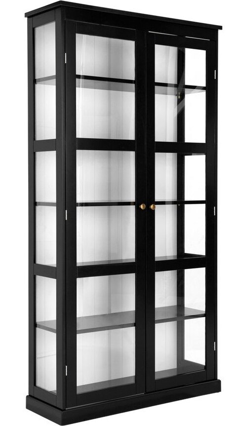 Černá vitrína z MDF 98x193x34 cm Wilma – Ellos Home Ellos Home