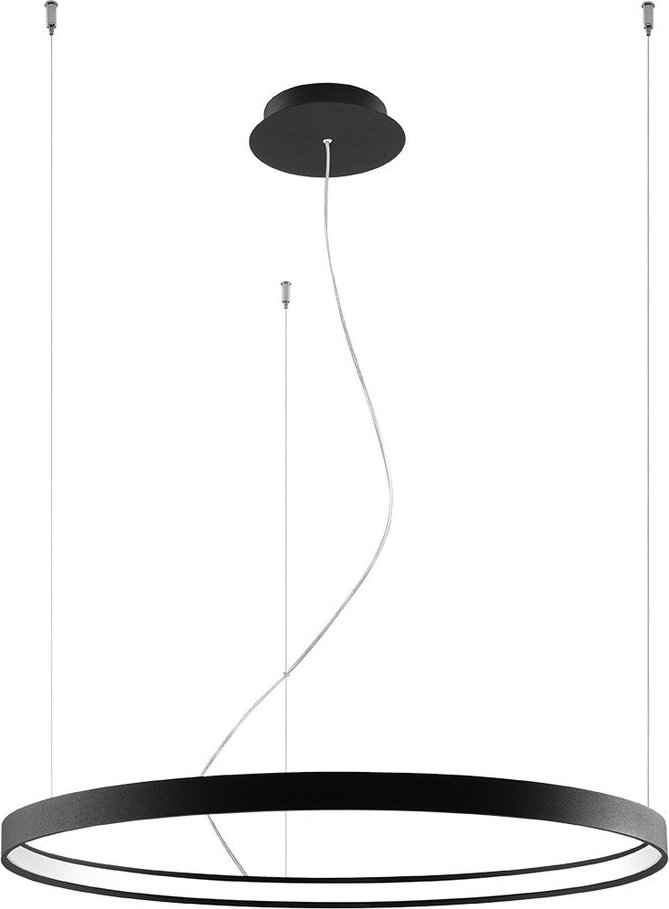 Černé hliníkové LED závěsné svítidlo ø 78 cm RIO – Thoro Thoro