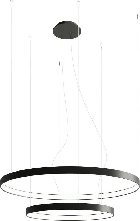 Černé hliníkové LED závěsné svítidlo ø 78 cm RIO – Thoro Thoro