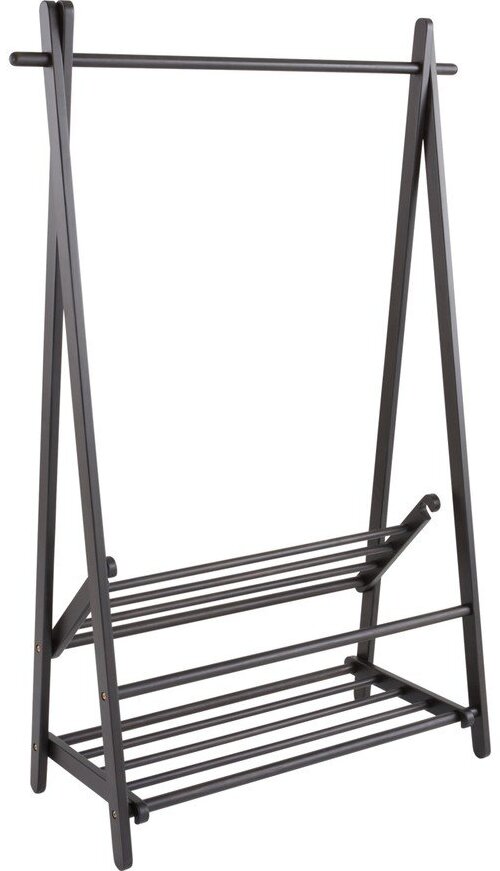 Černý stojan na oblečení z borovicového dřeva 100x150x41 cm Cole – Jotex Jotex