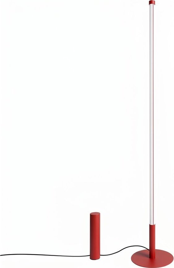 Červená kovová LED stojací lampa (výška 150 cm) TRANG – Thoro Thoro