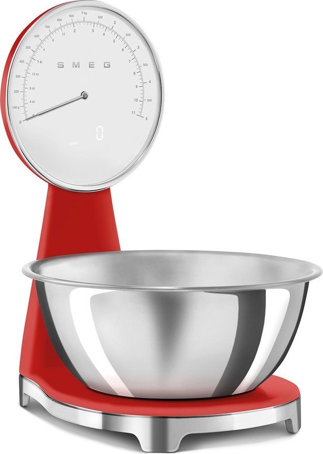 Červená plastová digitální kuchyňská váha – SMEG SMEG