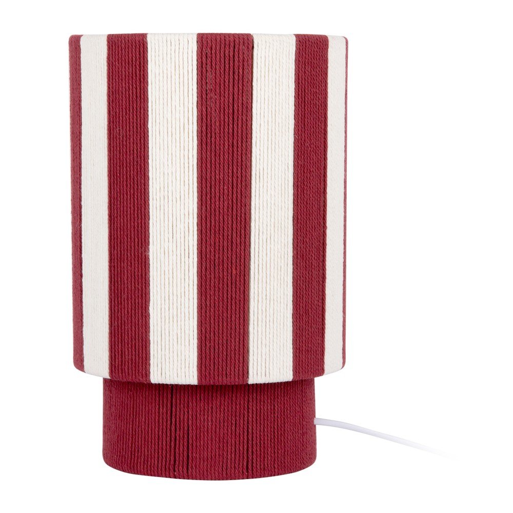 Červená/bílá provazová stolní lampa (výška 35 cm) Vienna Stripes – Leitmotiv Leitmotiv