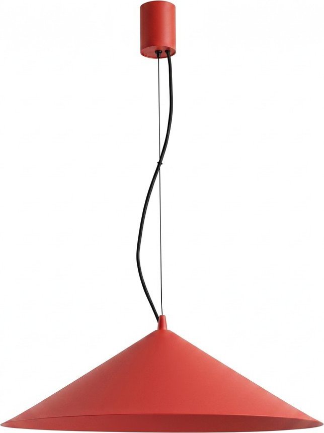Červené kovové LED závěsné svítidlo ø 50 cm FINT – Thoro Thoro