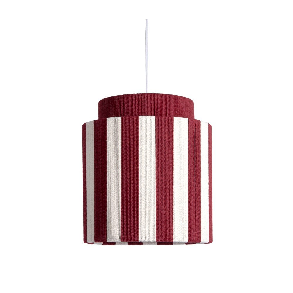 Červené/bílé provazové závěsné svítidlo ø 30 cm Vienna Stripes – Leitmotiv Leitmotiv
