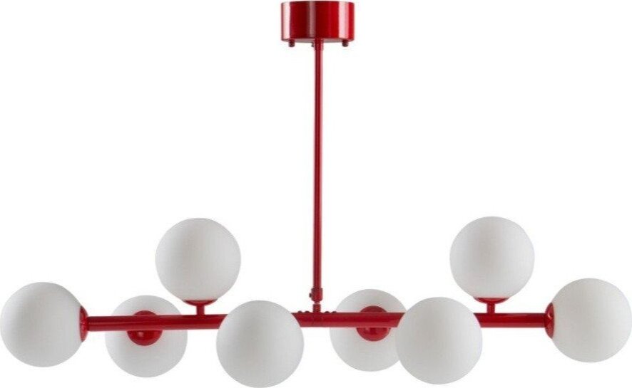 Červené/bílé stropní svítidlo z opálového skla 30x104 cm Ekman – Jotex Jotex