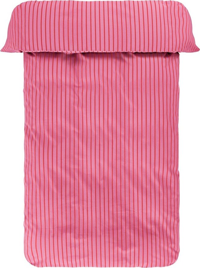 Červené/růžové povlečení na dvoulůžko/prodloužené z bio bavlny 200x220 cm Sima – Jotex Jotex