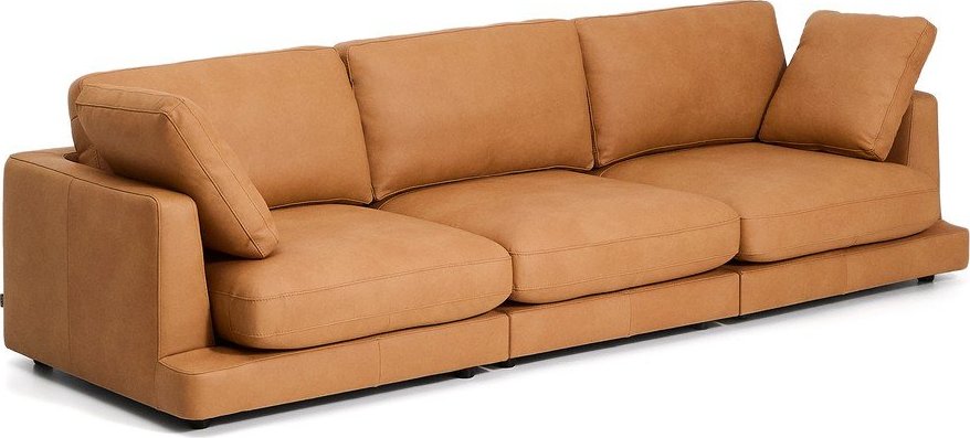 Hnědá kožená pohovka 300 cm Gala – Kave Home Kave Home