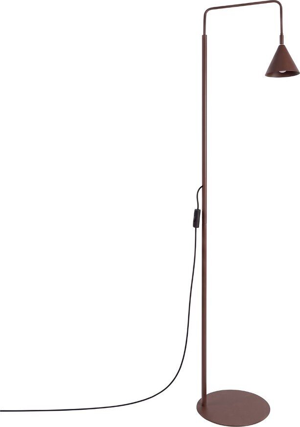 Hnědá ocelová stojací lampa s ohybatelnou konstrukcí (výška 165 cm) Zylo – Sollux Sollux