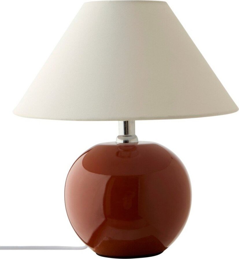 Hnědá/krémová keramická stolní lampa (výška 29 cm) Karamell – Jotex Jotex