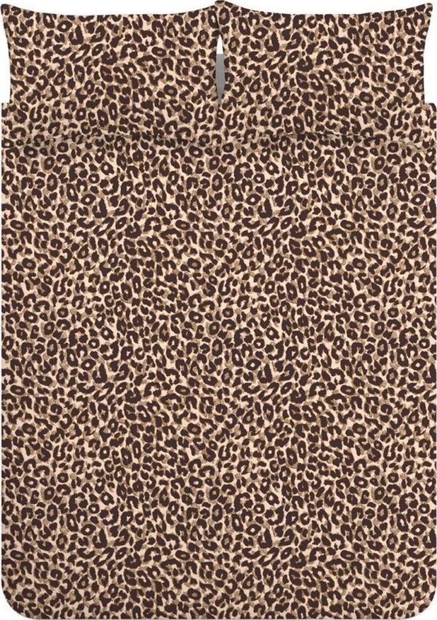 Hnědé povlečení na jednolůžko 135x200 cm Animal Print – Catherine Lansfield Catherine Lansfield