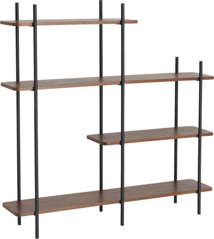Hnědý regál v dekoru ořechu 130x130x30 cm Lyllo – Ellos Home Ellos Home