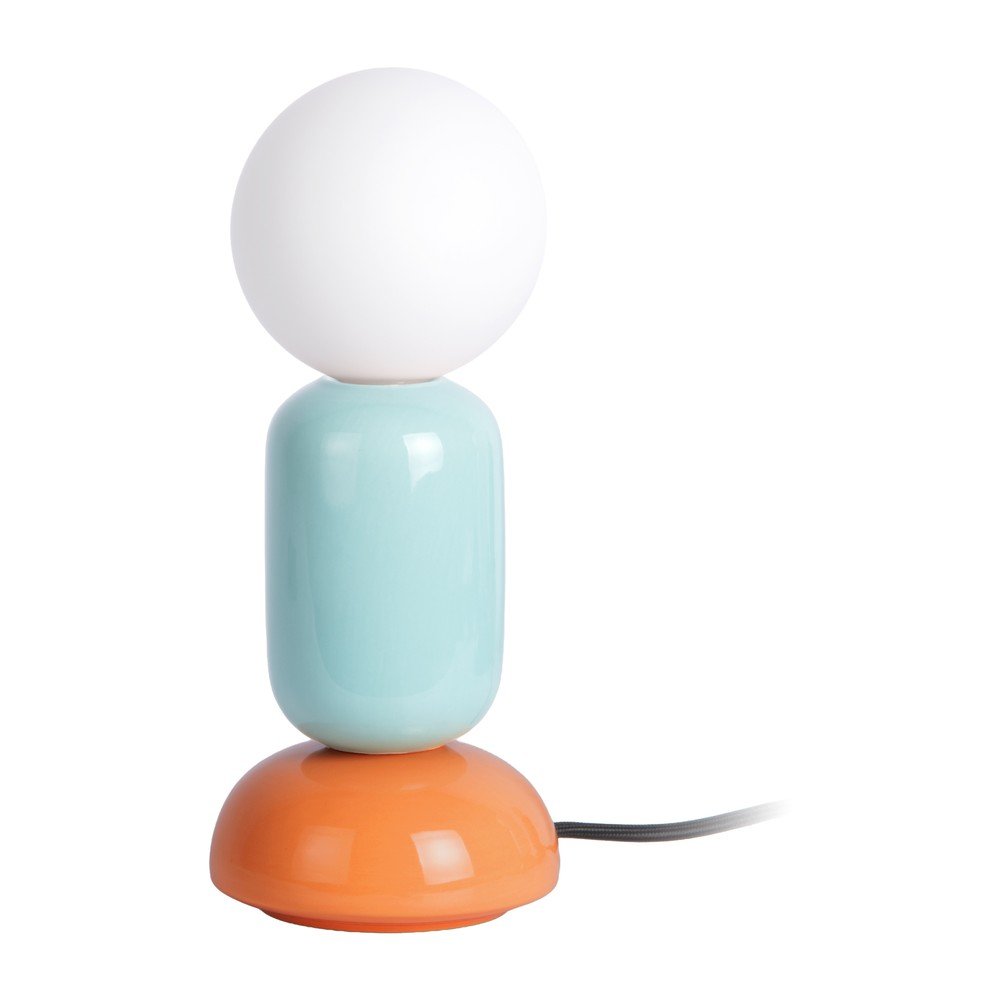 Keramická stolní lampa v mentolové barvě/oranžová (výška 27 cm) Firenze Tube – Leitmotiv Leitmotiv