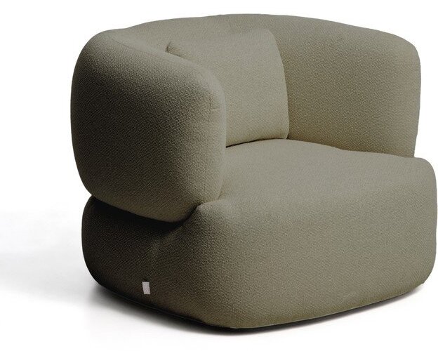 Khaki otočné žinylkové křeslo Martina – Kave Home Kave Home