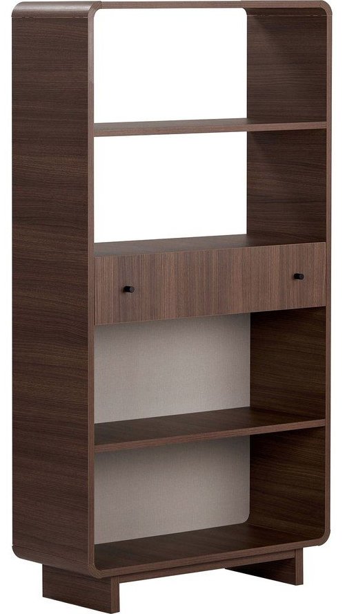 Knihovna v dekoru ořechu v tmavě přírodní barvě 78x153x34 cm Senza – Nordure Nordure