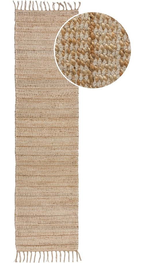 Koberec běhoun v přírodní barvě 60x230 cm Levi – Flair Rugs Flair Rugs