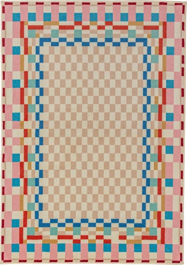 Koberec s příměsí vlny 180x230 cm Checkered Border – Flair Rugs Flair Rugs