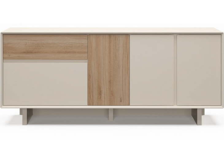 Komoda v béžové a přírodní barvě v dekoru dubu 180x76x45 cm Carpi – Marckeric Marckeric