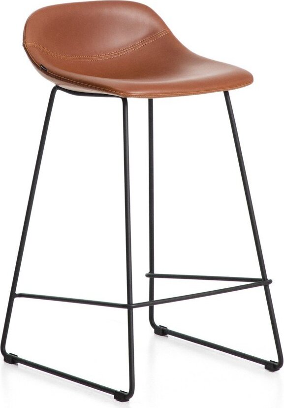 Koňakově hnědá barová stolička (výška sedáku 76 cm) Zahara – Kave Home Kave Home