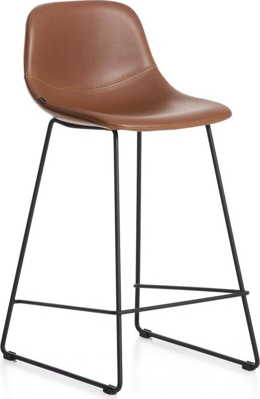 Koňakově hnědá barová židle (výška sedáku 65 cm) Zahara – Kave Home Kave Home
