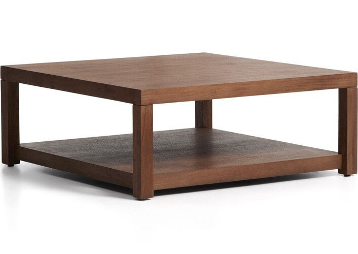 Konferenční stolek v dekoru akácie v tmavě přírodní barvě 90x90 cm Norani – Kave Home Kave Home