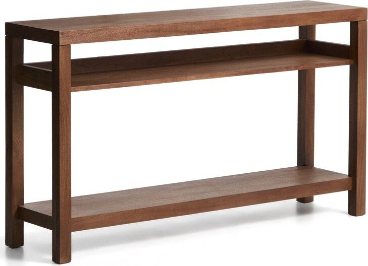 Konzolový stolek v dekoru akácie v tmavě přírodní barvě 35x140 cm Norani – Kave Home Kave Home