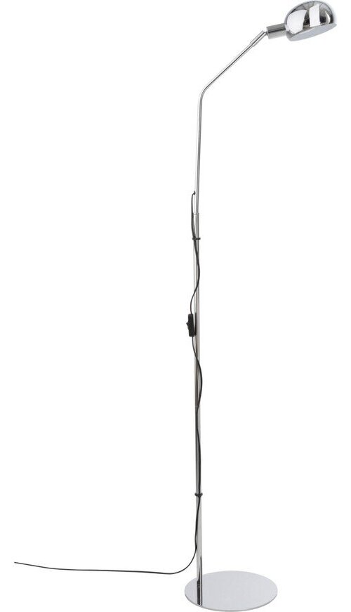 Kovová stojací lampa s ohybatelnou konstrukcí v leskle stříbrné barvě (výška 146 cm) Lincon – Jotex Jotex
