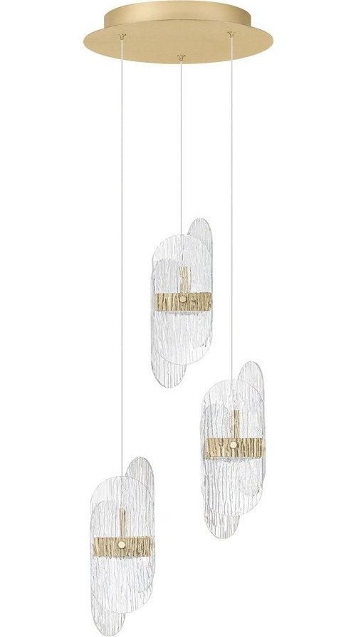 Kovové LED stmívatelné závěsné svítidlo v mosazné barvě se skleněným stínidlem ø 32 cm Lucien – Nova Luce Nova Luce